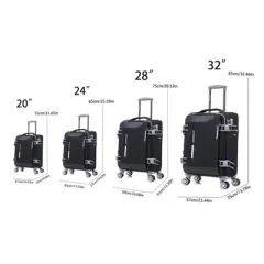 Kumasinova Softside Luggage Set,4 Pcs Expandable Polyester Suitcases,Lightweight Luggage Travel Set,Upright Spinner Luggage20/24/28/32"