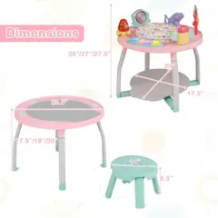Infans 5-in-1 Baby Activity Center with Rotating Seat Removable Toys Lights & Music
