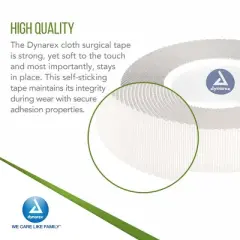 Dynarex Cloth Surgical Tape Rolls 2" x 10 Yd, 6 Count