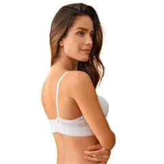 Leonisa  Laced Balconette Push-Up Bra with Wide Underbust Band -