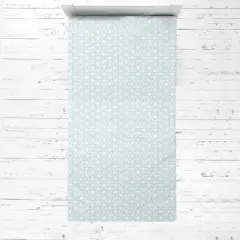 Bacati - Floret Aqua Muslin 3 pc Toddler Bed Sheet Set 100 pecent cotton
