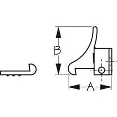 Sea Dog Chrome Brass Elbow Catch Boat Equipment 2223301.