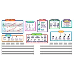 TREND Music Symbols&ndash;Wipe-Off&reg; Bulletin Board Set