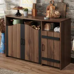 Trier Rustic Buffet Server Walnut - miBasics