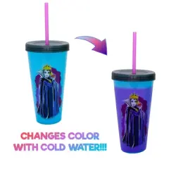 Silver Buffalo Disney Villains Color-Changing Plastic Tumblers | Set of 4