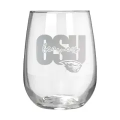 NCAA Oregon State Beavers The Vino Stemless 17oz Wine Glass - Clear