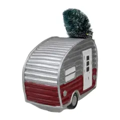 Northlight LED Lighted Camper with Pine Bough Christmas Decoration - 8.5"