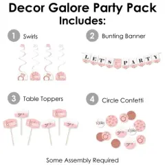 Big Dot of Happiness Bride Squad - Rose Gold Bridal Shower or Bachelorette Party Supplies Decoration Kit - Decor Galore Party Pack - 51 Pieces