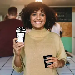 Big Dot of Happiness Mr. and Mrs. - Black and White Wedding or Bridal Shower Money and Gift Card Sleeves - Nifty Gifty Card Holders - Set of 8