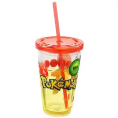 Just Funky Pokemon Charmander 18oz Carnival Cup w/ Floating Confetti Pokeballs