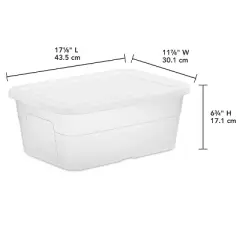 16qt Clear Storage Box with Lid White - Brightroom&trade;