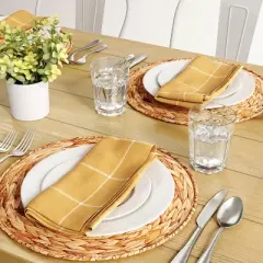 Water Hyacinth Charger Placemat - Threshold&trade;: Round Off-White Table Decor, Traditional Style, 15" Diameter
