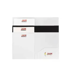 JAM Paper Heavy Duty Plastic Two-Pocket School Folders Assort Business Colors 383HBAASST