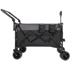 Multi-Functional Push-Pull Folding Wagon Cart with Rotating Handle & 360&deg; All-Terrain Wheels &ndash; Heavy-Duty, Adjustable Design, Large Capacity