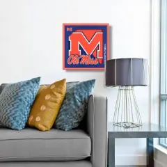 NCAA Ole Miss Rebels 3D Logo Series Wall Art - 12"x12"