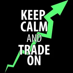 Men's Design By Humans Keep Calm And Trade On By MadderTees Tank Top