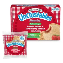 Smucker's Uncrustables Frozen Whole Wheat Peanut Butter & Strawberry Jam Sandwich - 8oz/4ct