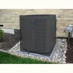 KHOMO GEAR Air Conditioner Cover &ndash; Waterproof Outdoor AC Unit Protector &ndash; Black &ndash; Heavy Duty, All-Season Protection for Window & Wall-Mounted AC Units