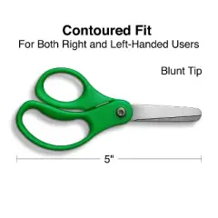 TRU RED Staples 5" Kids Blunt Tip Stainless Steel Scissors Straight Handle Right & Left Handed
