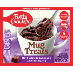 Betty Crocker Mug Treats Hot Fudge Brownie Cake Mix - 13.9oz/4ct