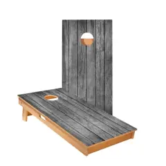 Skips Garage Dark Large Panel Wood Cornhole Boards - ACA Star Series