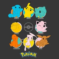 Boys' Husky Pokemon Character Circles T-Shirt