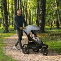 Jeep PowerGlyde Pro Jogging Stroller by Delta Children - Soft Gray