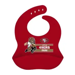 BabyFanatic Officially Licensed Unisex Silicone Baby Bib - NFL San Francisco 49ers