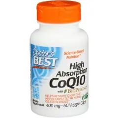 Doctor's Best High Absorption CoQ10 400mg - 60 Veggie Softgels