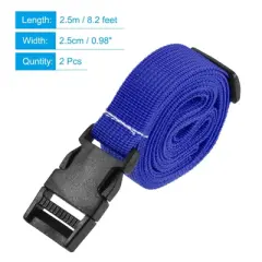 Unique Bargains Polyester Adjustable Travel Bag Luggage Strap with Buckle 2 Pcs