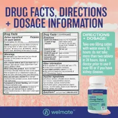 WELMATE 12 Hour Allergy Relief Tablets - Fexofenadine HCl 60mg 60ct