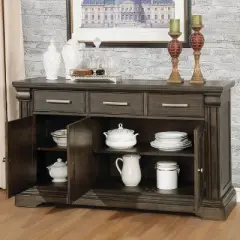 Lemieux 3 Drawer Server Brown - HOMES: Inside + Out