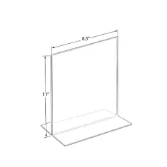 Azar Sign Holders 8.5" x 11" Clear Acrylic 10/Pack (152714)