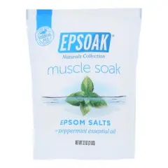 Epsoak Muscle Soak Peppermint Essential Oil Epsom Salts - Case of 6/2 lbs