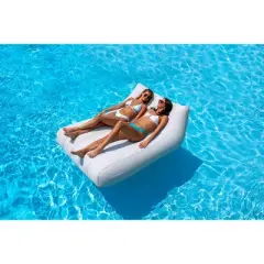 Swimline Cloud Oxford Fabric Inflatable Swimming Pool XL Chaise Lounger - 73" - Beige