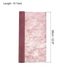 Unique Bargains Flower Wrapping Paper 30ft Floral Bouquet Waterproof Packaging Cotton for Wedding Party Rose Red