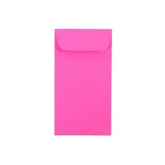 JAM Paper #7 Coin Business Colored Envelopes 3.5 x 6.5 Ultra Fuchsia Pink Bulk 500/Box (1526767H)