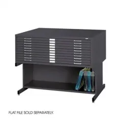 Steel Open 20"H Base for 4986 and 4996 Flat File Cabinets in Black-Safco