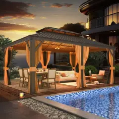 EROMMY 18 Ft. W X 12 Ft. D Aluminum Patio Gazebo