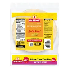 Mission Super Size Soft Yellow Corn Tortillas - 10.84oz/10ct