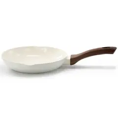 Oster Amberg Choice 8 Inch Ceramic Nonstick Forged Aluminum Frying Pan in Off-White