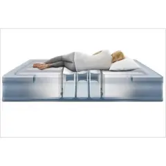 Beautyrest Lumbar Lux 3-Zone Adjustable Air Mattress with Built-in Pump - Queen