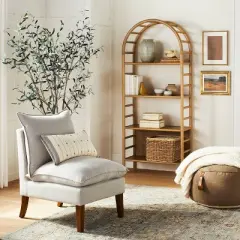 72" Holladay Curved Wooden Bookcase - Threshold&trade; designed with Studio McGee