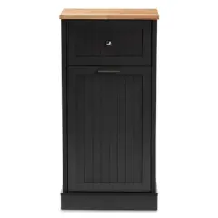 Marcel Oak Finished Kitchen Cabinet Gray/Brown - Baxton Studio