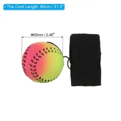 Unique Bargains Rubber Rebound Sports Wrist Ball with String for Exercise 4 Pcs Mixed Colors
