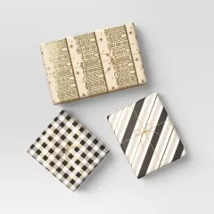 30" 3pk Christmas Premium Wrap Pack Neutral Metallics - Wondershop&trade;