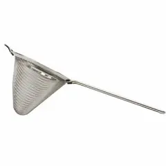 SAMMART Stainless Steel Mesh Strainer with Straight Handle - Conical Sieve Strainer (Set of 2)