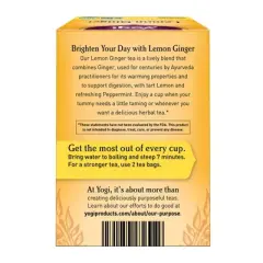 Yogi Tea Lemon Ginger Tea Bags - 16ct
