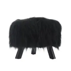 Faux Fur Foot Stool - Linon