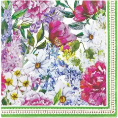 Sparkle and Bash 150 Pack Vintage Floral Paper Napkins for Baby Shower, Bridal Party (6.5 In)